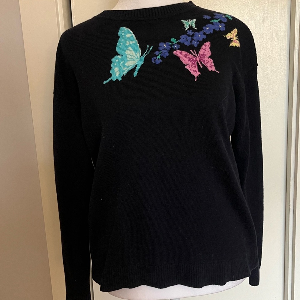 Navy Talbots Petite Butterfly Sweater